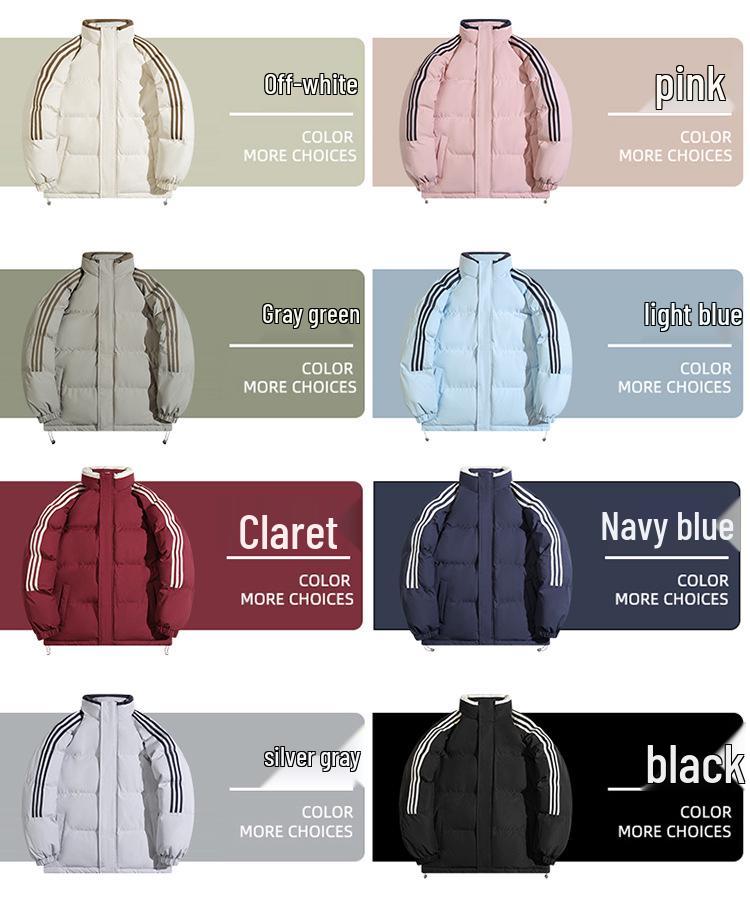 2024 Men's Trendy Windproof Cotton Jacket: Thick, Warm, Stand Collar Outerwear for Autumn/Winter