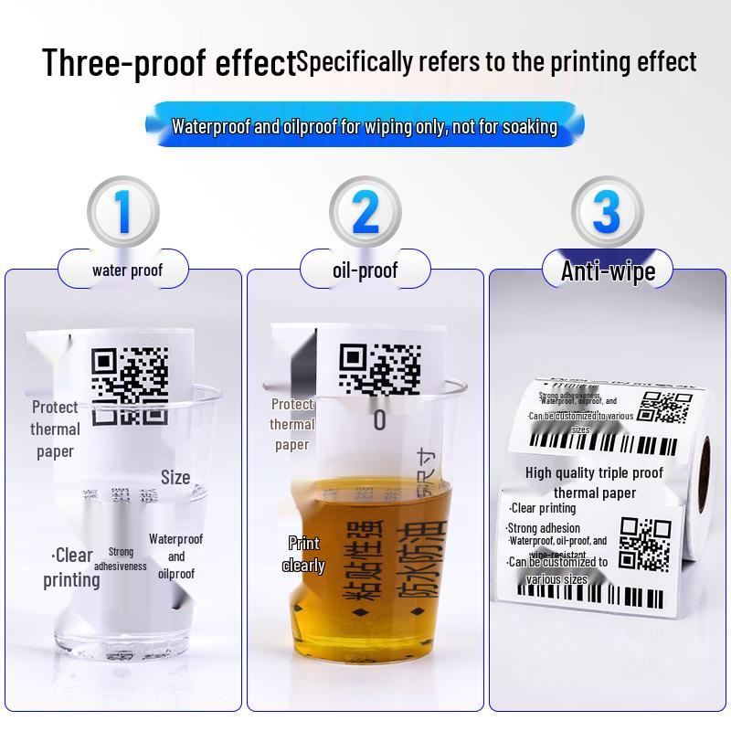 Thermal 70x20 Self-Adhesive Barcode Label Paper with 100x100 Logo