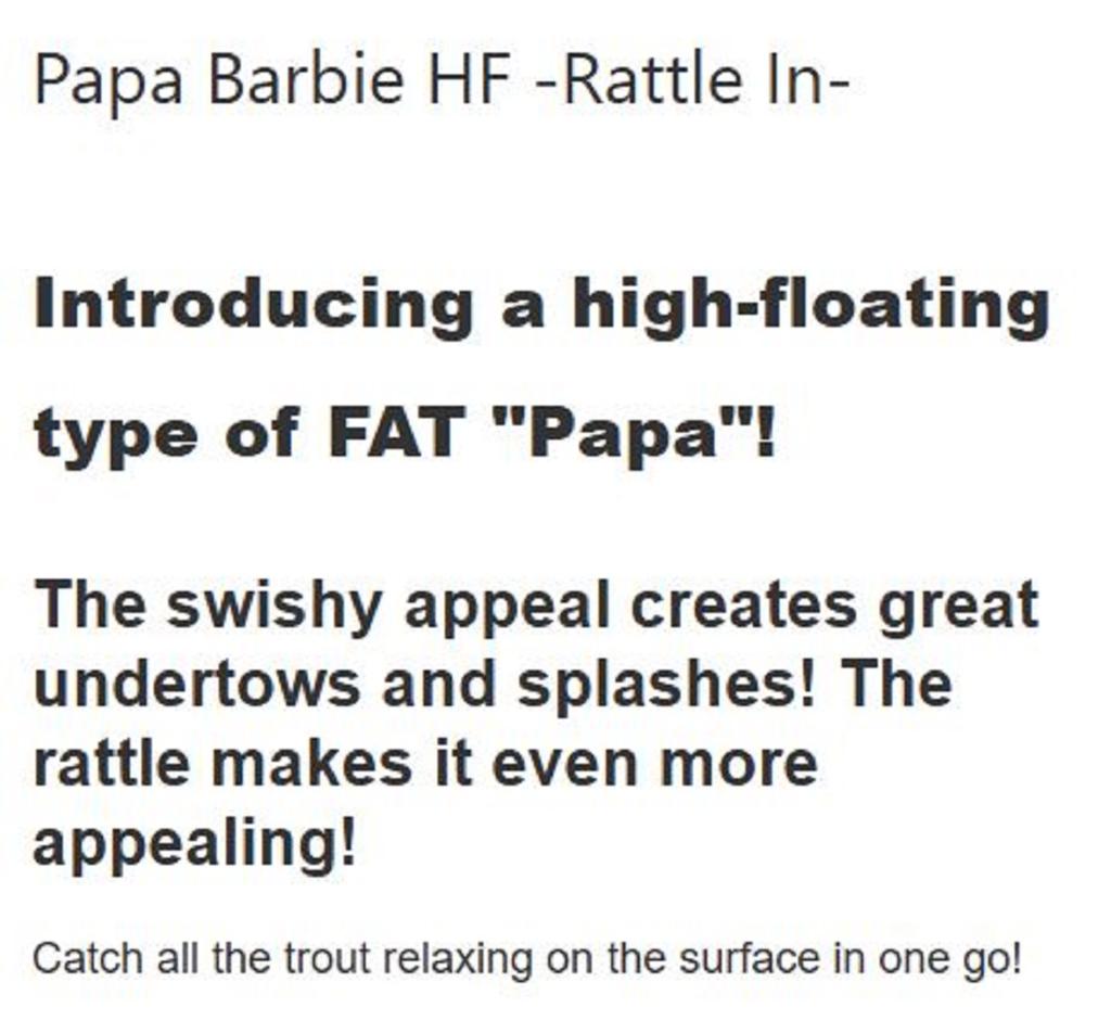 Rob Lure Papa Barbie HF 35mm 2,8 Gramm Schwimmender Köder 03 (4592)