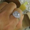 European & American Style Micro-Inlaid Zircon Square Diamond Women's Wedding Ring