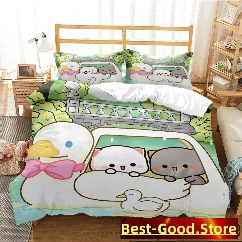 3D Print Bubu Dudu Cartoon Bear Panda Bedding Set Printed With Pillowcase Duvet Cover Soft Single Double Queen Super King Size