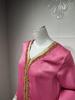 AB073 Women's Lace Abaya with Ribbon & Hot Drill Detail - Middle Eastern Fashion Robe