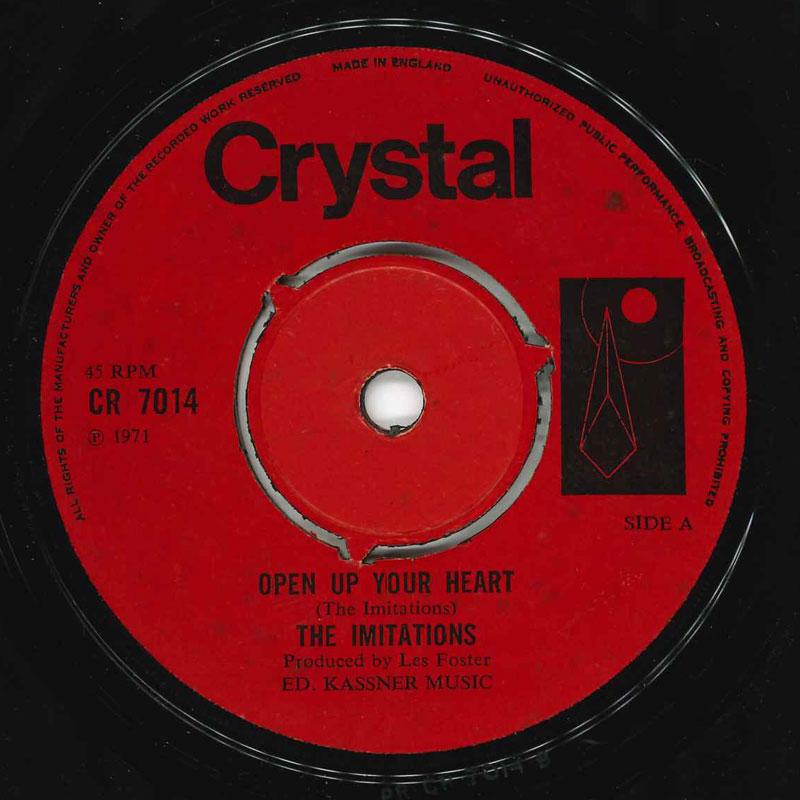 

7inch Record IMITATIONS - Open Up Your Heart CR7014 Crystal 1971 UK Reggae, Ska & Dub Used