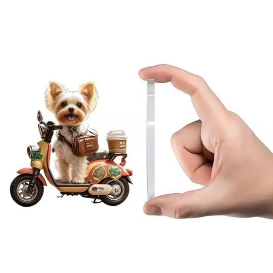 Yousheng Car Pendant Lifelike Puppy Ridding A Motorbike Design Statue Lightweight Hanging Decoration Indoor Outdoor Decor