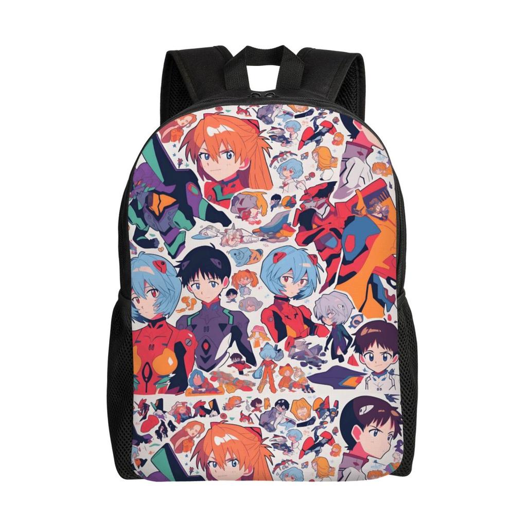Custom Manga Evangeliones Laptop Backpack Men Women Basic Bookbag for School College Student Bag
