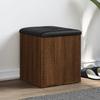 VidaXL Storage Bench, Storage Chest with Cushion, Organizer for Clothes Toys Hallway Living Room, Modern, Oak 835039