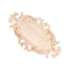 1Pcs Carved Wood Applique Solid Wood Onlay Decorative Corner Furniture Wall Door Craft Carved Onlay Unpainted Frames