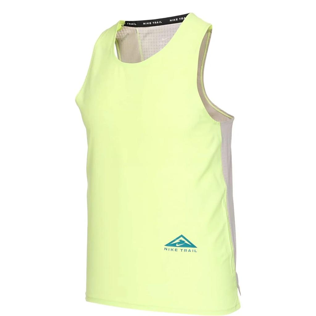 Nike Alphabet Mountain Print Breathable Sleeveless T-Shirt Men Tops Yellow Green CZ9191-033