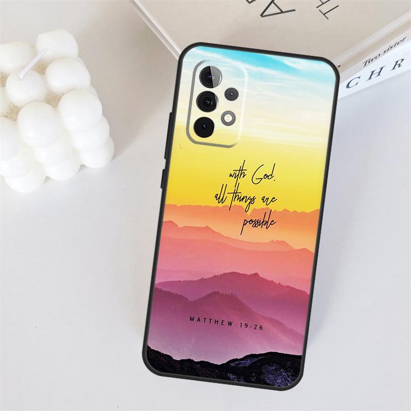 

Bible Verse Faith Jesus cross For Samsung Galaxy A53 A33 A55 A35 A15 A22 A32 A52 A54 A34 A14 A56 A36 A26 A16 A05 A06 Case Samsung A15