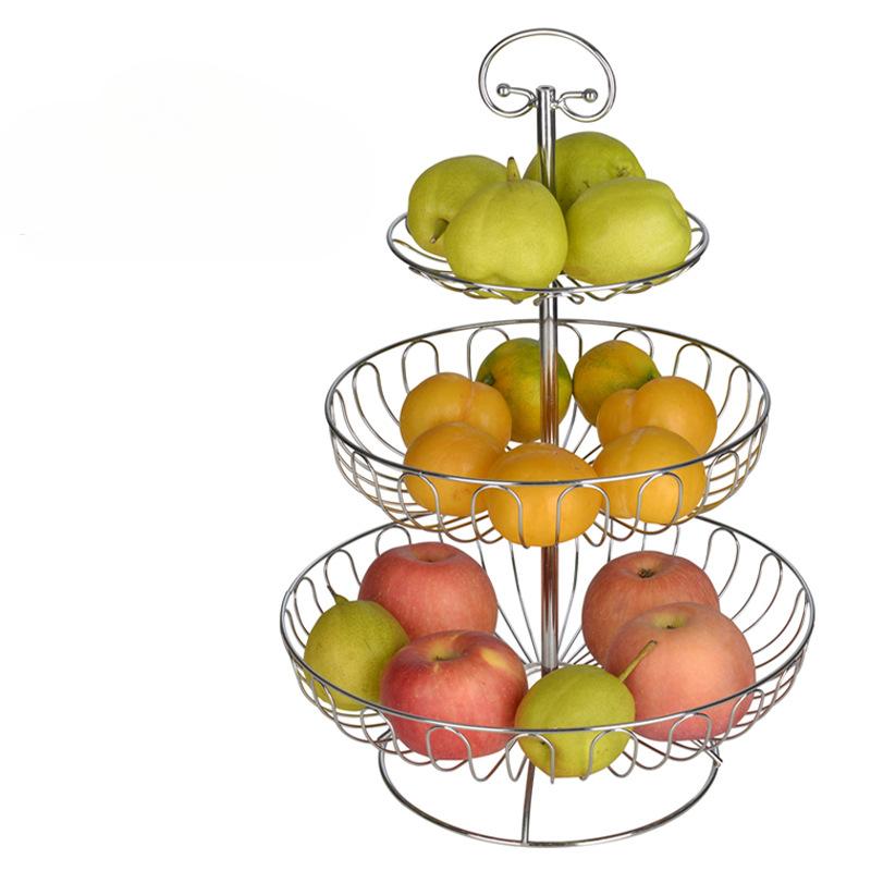Nor-dic Style Fruit Tray Living Room Home Use 3unitlayer Fruit Tray Modern Minimalist Exquisite Multi-layer Fruit Basket Super Large Fruit Tray Home