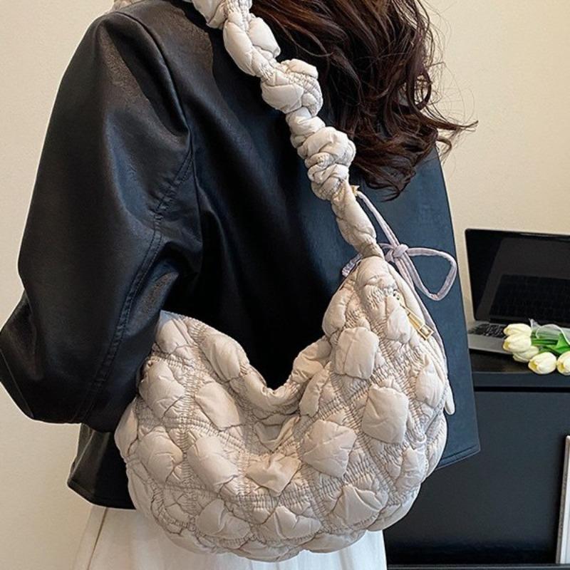 Large capacity dumpling bag spring and summer niche versatile cloud pleated bag women's bag high-end shoulder bag messenger bag