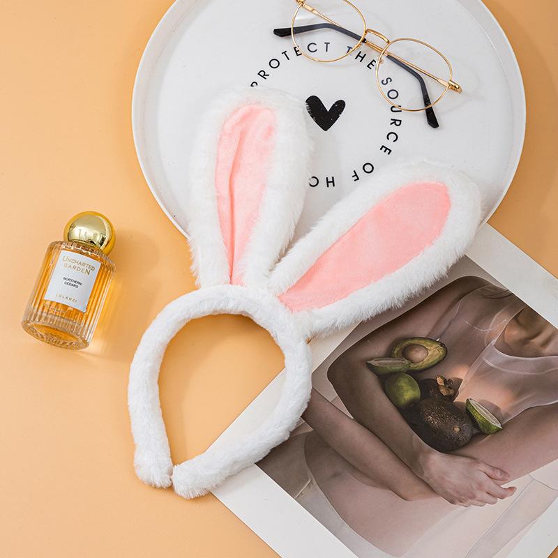 Cute Cartoon Headband with Plush Rabbit Ears