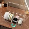 Klare Acryl-Schichtspeicherbox Make-up-Pinsel-Organizer-Box mit Deckel Klare Staubdichte Kosmetikwerkzeuge Puder-Aufbewahrungsbox