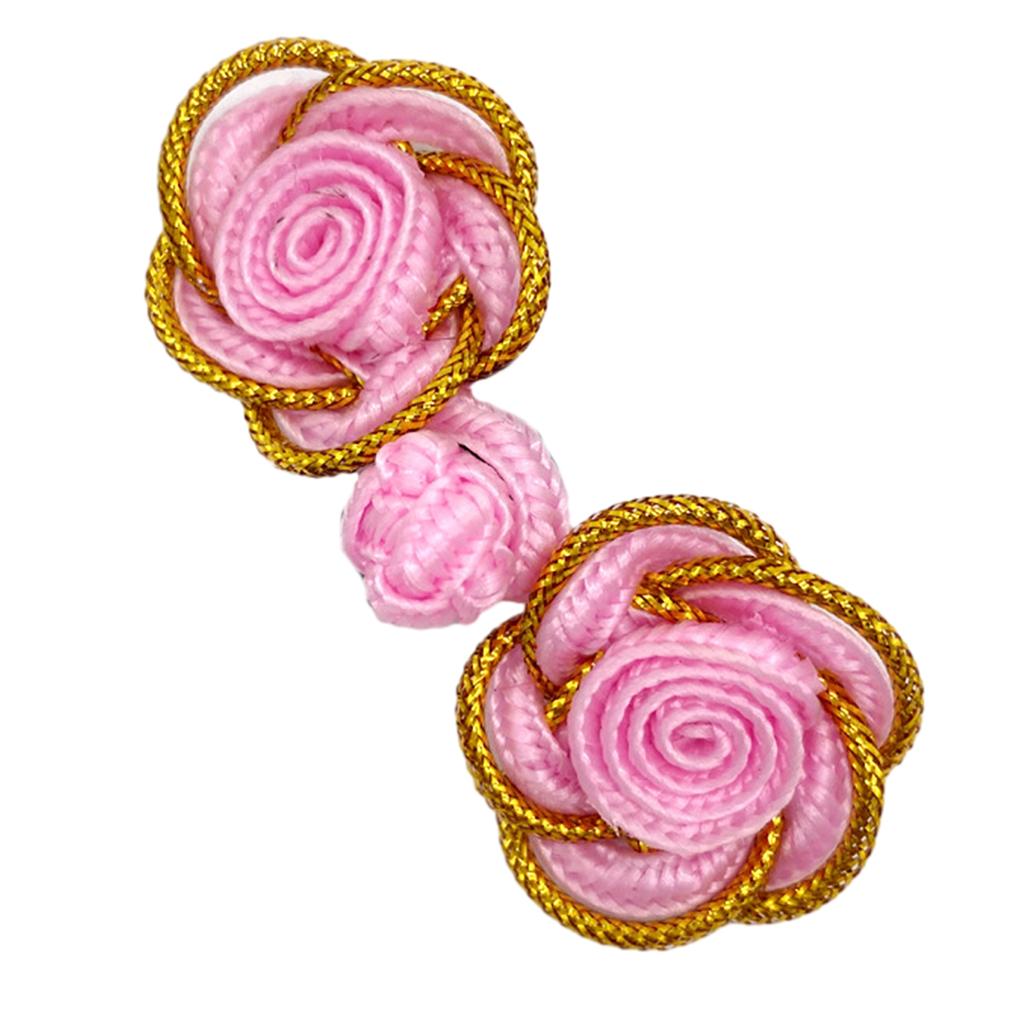 Cheongsam Frog Buttons Rose Closure Sewing Fasteners for Sweater Coat Cheongsam Traditional Handcraft Accessories