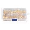 150-Piece Cold Press Terminal Set with Gold Ring Terminals and Block