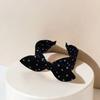 Non-slip Women's Bow Hair Hoop Vintage Knotted Polka Dot Headband Fabric Material Cute Design Rabbit Ear Hairband Women Wear