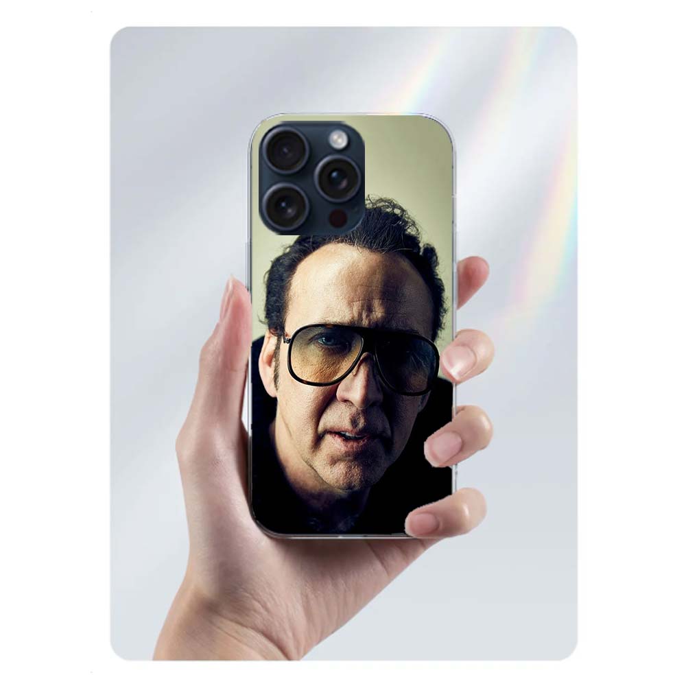 Lustiger Nicolas Cage Schauspieler Klare Handyhülle Für Iphone 17 Air 16 Pro Max 15 Pro 14 Plus 17E 16E 11 13 12 Mini Hüllen Hüllen Fundas C