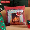 1PC Nuan Series Christmas Pillowcase Cartoon Pattern Printed Soft Cushion Cover for Sofa Living Room Bedroom Home Decor Party Decor