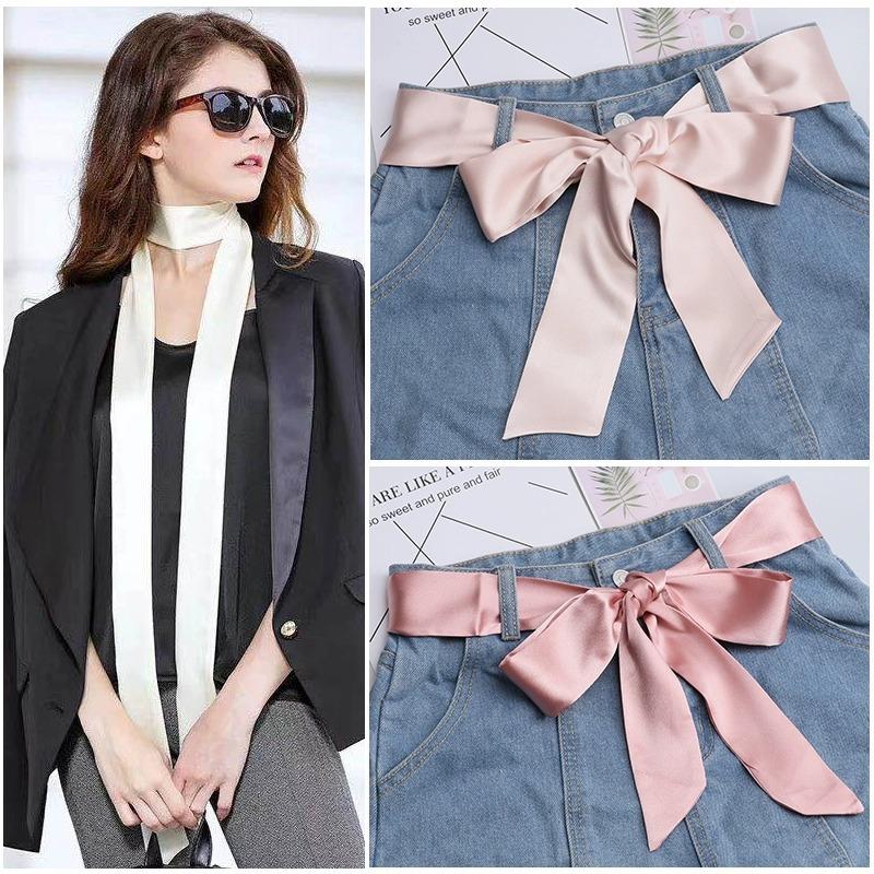 Fashion Solid Color Extra Long Wide Ribbon Belt Skirt Jeans Belt Bridesmaid Dress Bride Wedding Dress Decor
