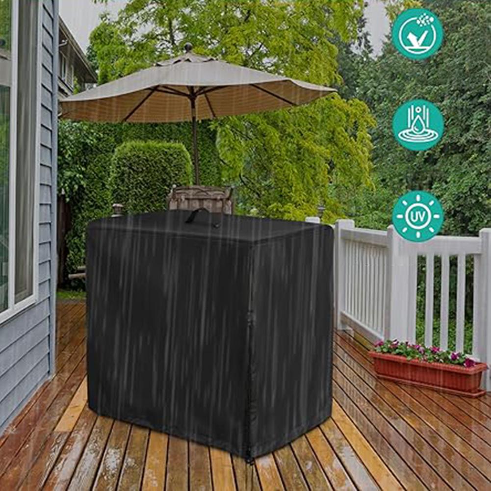 Outdoor Pool Maintenance Black Swimming Pool Cover 420D Oxford Cloth Cover UV Protection Cover Easy Installation