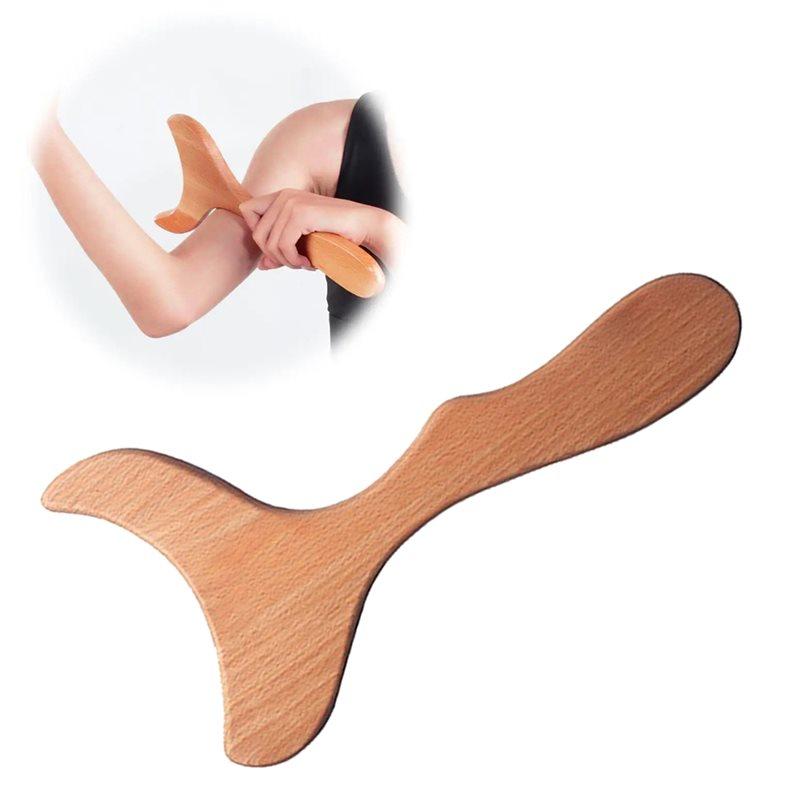 ABBP-Wooden Gua Sha Wood Massage Tools,Wooden Lymphatic Drainage Massager, Body Sculpting Tool Paddle,Body Contouring