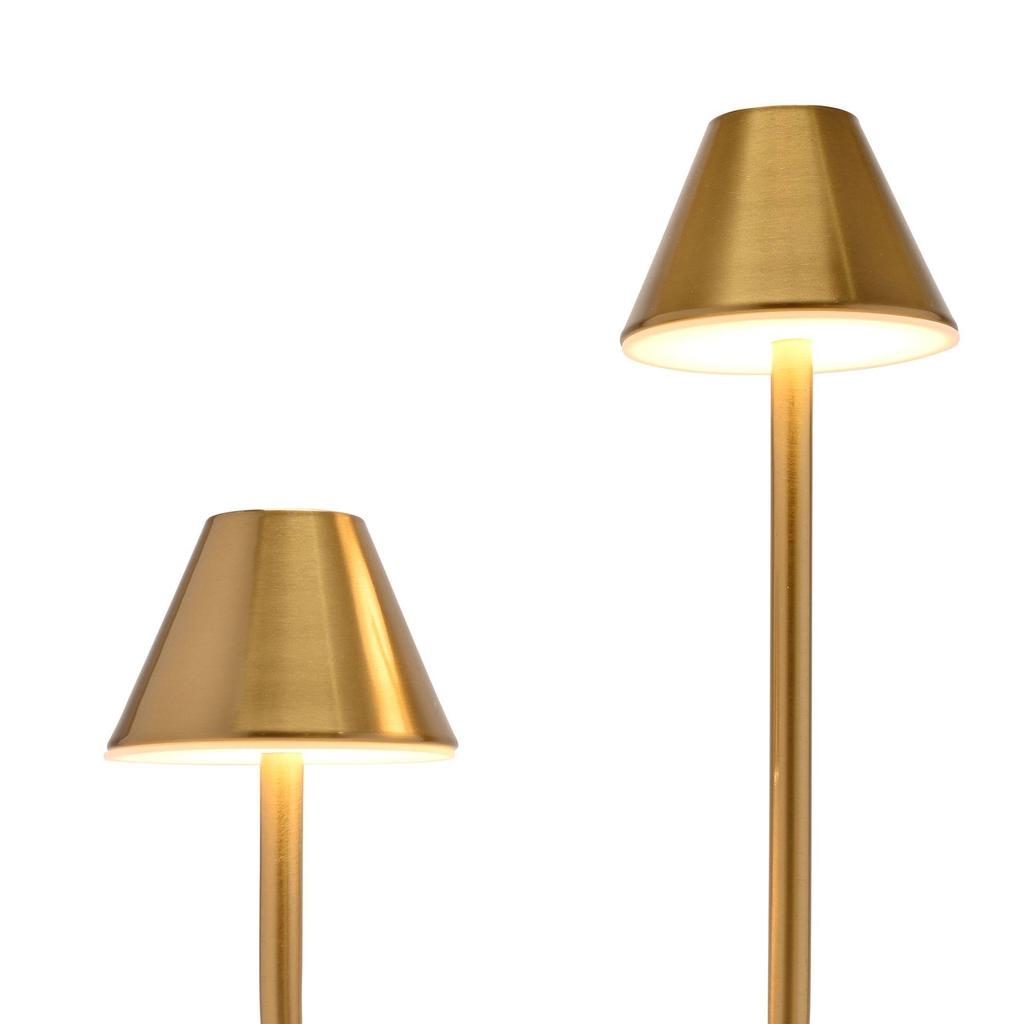 Hestia Bronzová USB Dotyková Stolní Lampa s Dvojitým Světlem