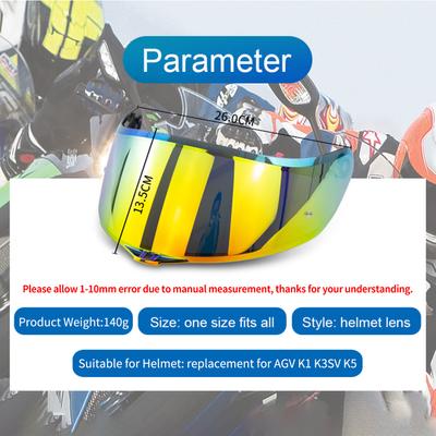 Helmet Visor Replacement for AGV K1 K3SV K5 Full Face Helmet Motorcycle Wind Shield Helmet Lens