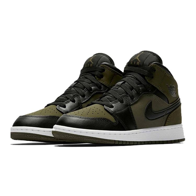 Jordan 1 Retro Mid GS Tela Oliva 554725-301