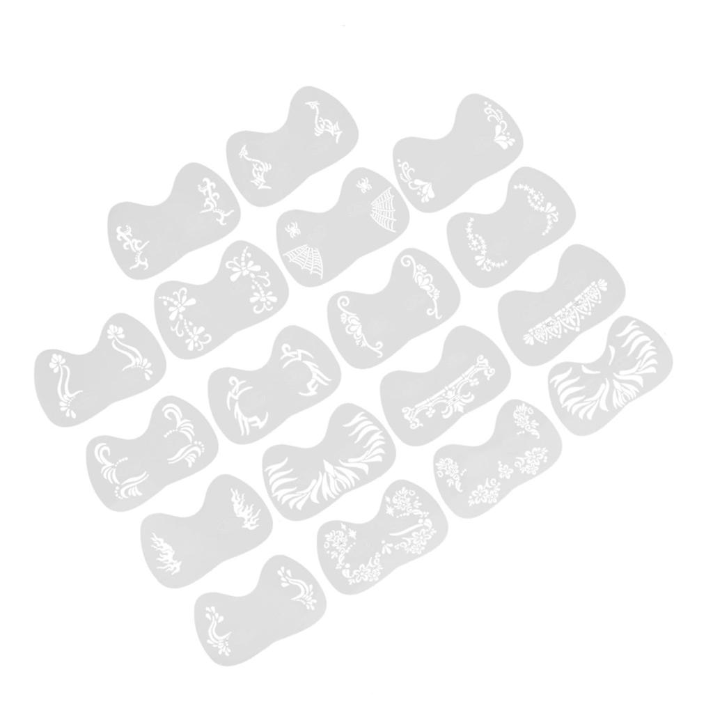 18pcs Face Paint Stencils Reusable Washable Face Body Painting Templates for Party Holiday