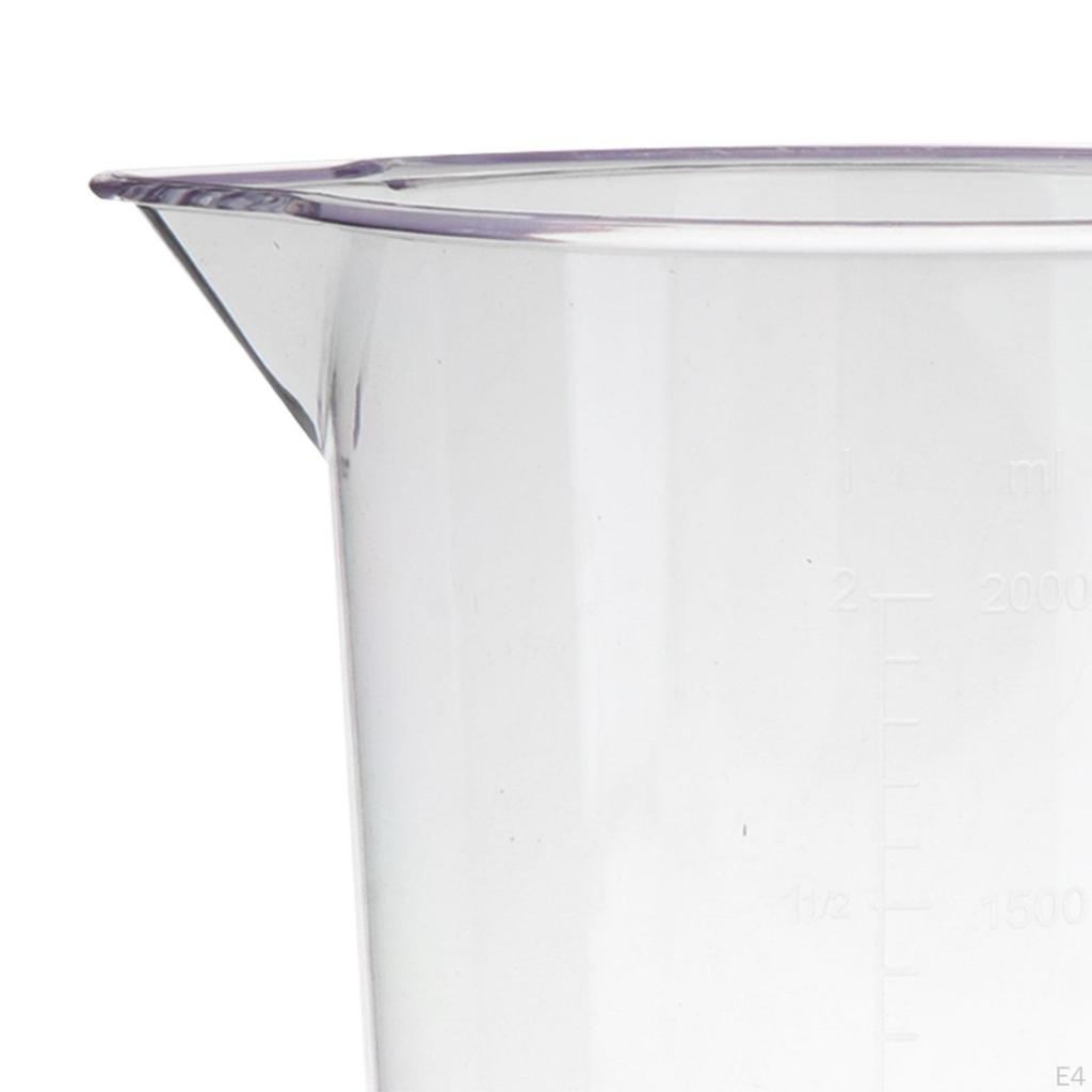 Clear Measuring Cup Set with Spout and Handle for Kitchen Use