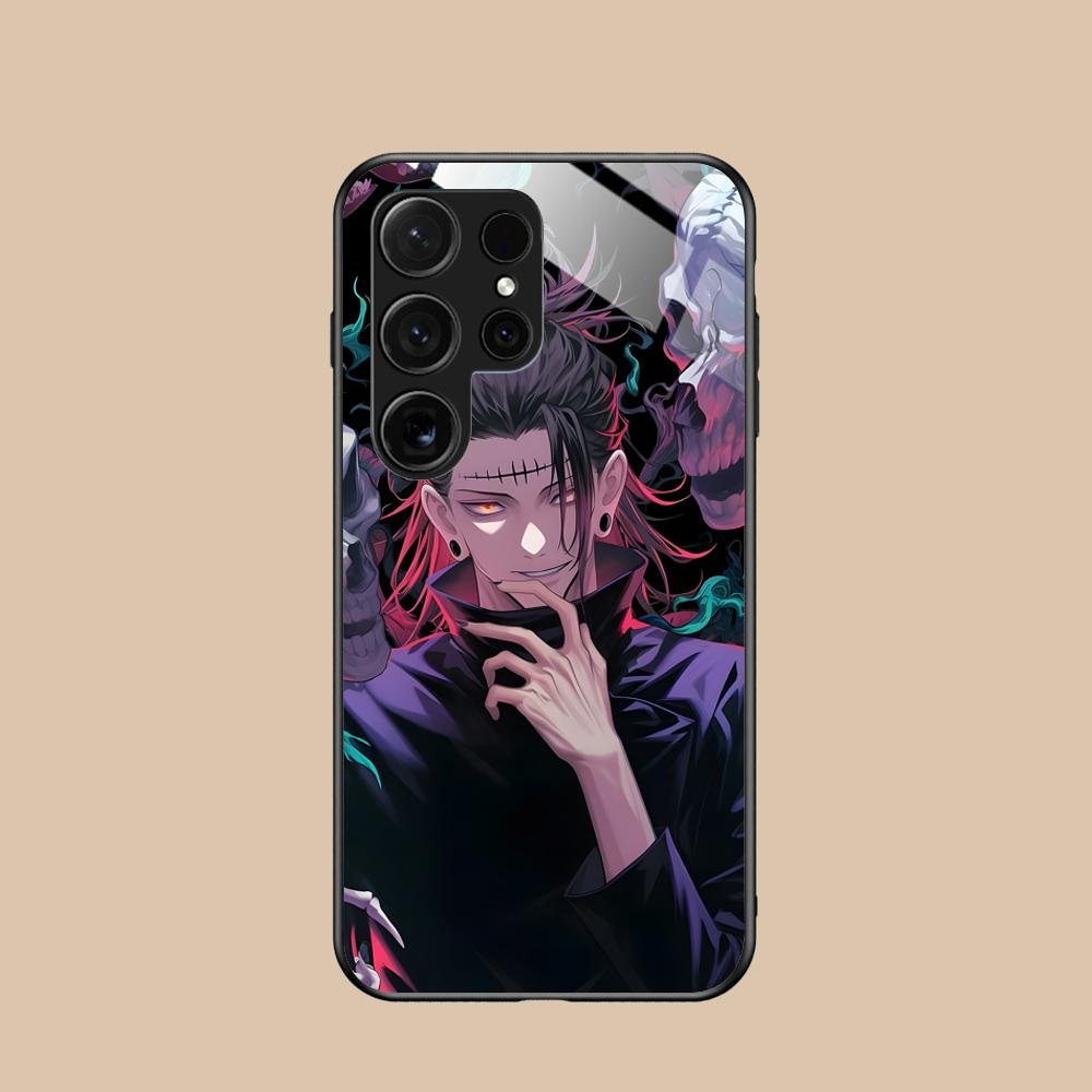 

Чехол для телефона Jujutsu Kaisen Geto Suguru для Samsung Galaxy A56 55 54 53 52 51 36 35 34 23 16 15 5G Стеклянный Цветной Чехол Роскошный Galaxy A52s 5G