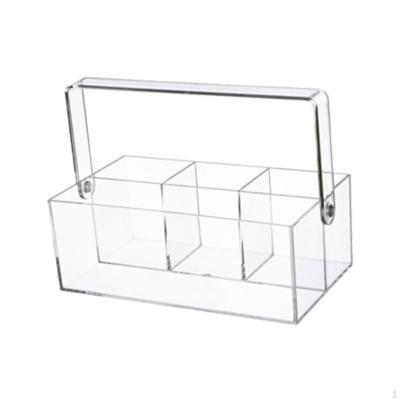 Acryl Organizer Box Klar Griff Aufbewahrungszubehör Wasserdicht Kosmetik Make-up