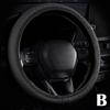 Car Steering Wheel Cover Skidproof Auto Steering- Wheel Embossing Accessories Anti-Slip Car Cover Leather T9J3
