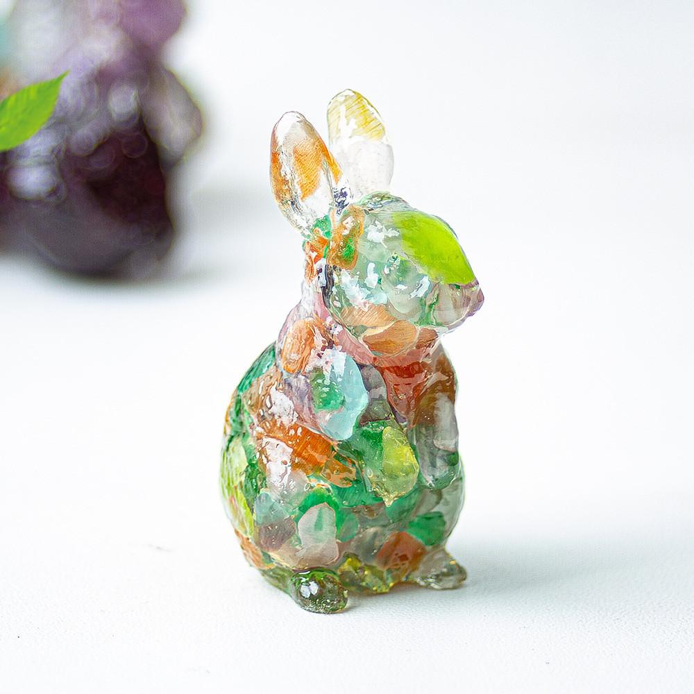 

Resin Crystal Standing Bunny Decor For Home Office Gift Collectible Style T