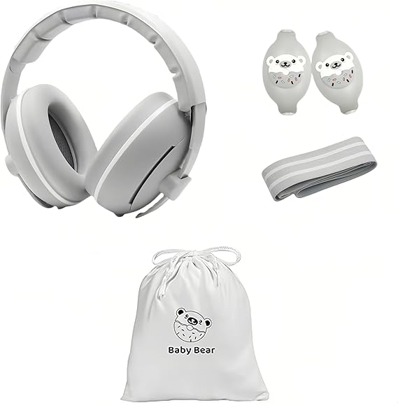 Baby Ear Protection for Babies & Toddlers Noise Reduction Earmuffs Comfortable Baby Headphones with Adjustable Headband Travel