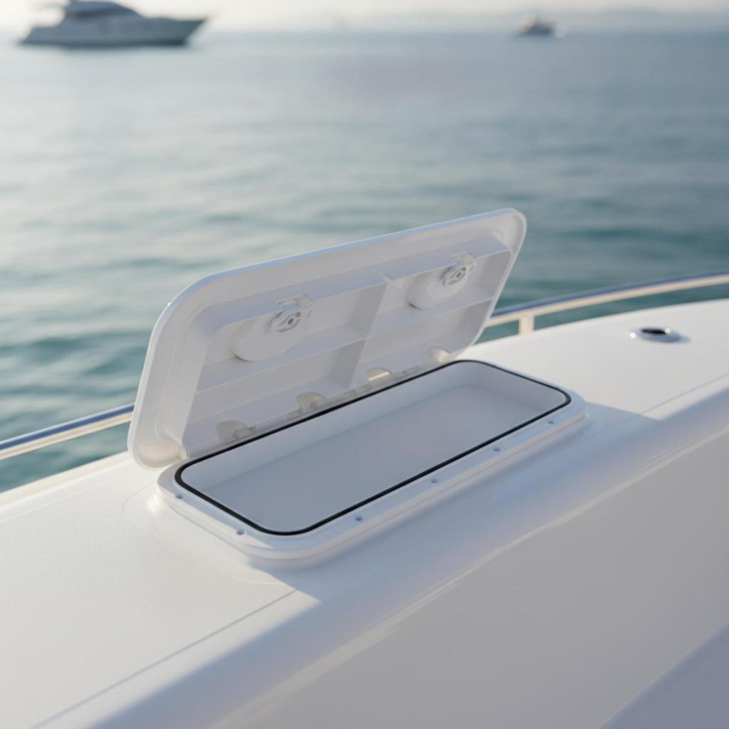Marine Hatch Cover with Frame Flush Mount Boat Deck Gasket Heavy Duty