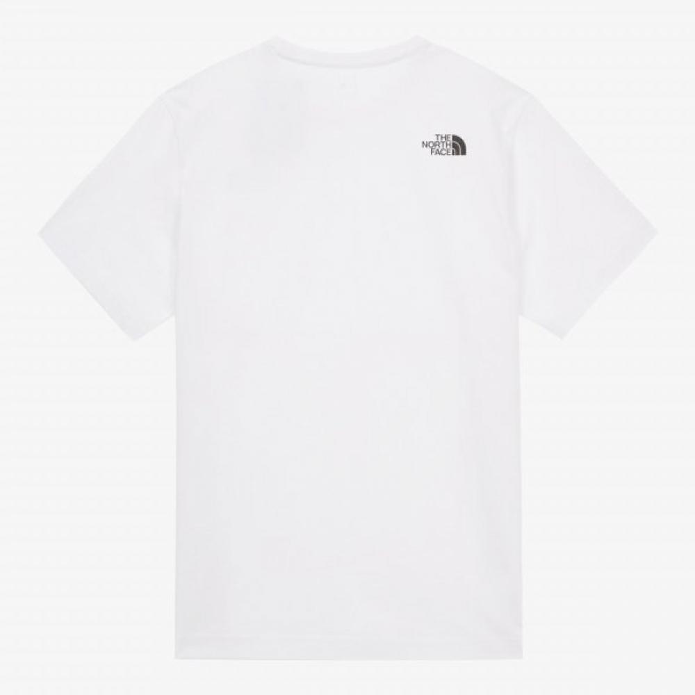 The North Face Men S Double Up Ex ShorT Sleeve T ShirT whiTe nT7ur37c
