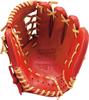 ZETT Youth Baseball Softball Ground Hero Red X Pastel Brown BJGB76545F Glove, All-Around, Left-Handed Throw, (6432), Size M,