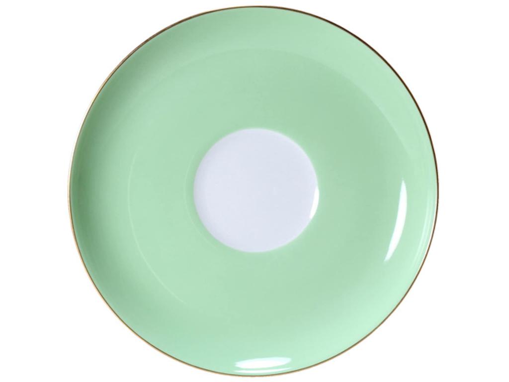 Okura Touen Iromaki Light Green Morning Cup and Saucer, Coffee/Tea, Approx. 295cc, Made In Japan, 26c/1051