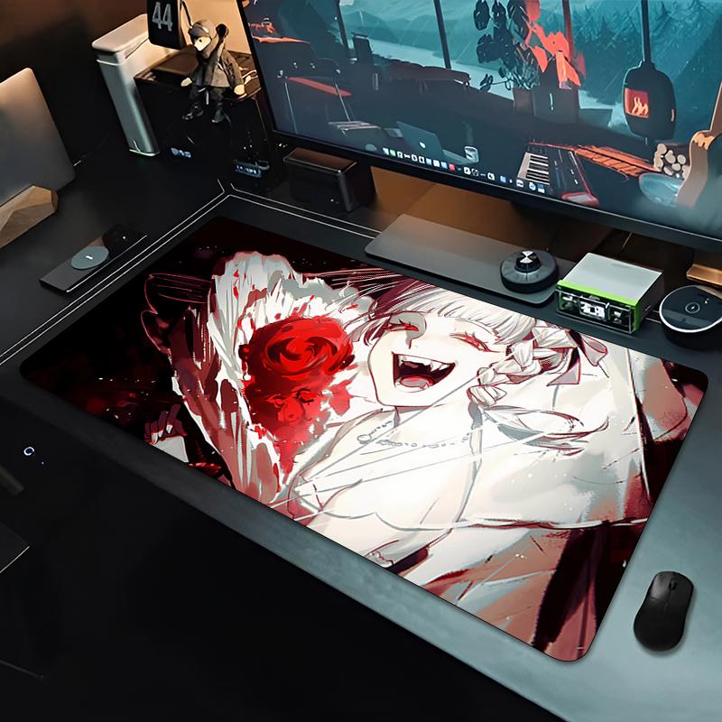 Toga Himiko My Hero Academia Chica Kawaii Alfombrilla para Ratón Portátil Grande Oficina Anime Alfombrilla para Ratón Caucho Natural Sobredimensionada Teclado Alfombrilla de Escritorio