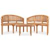 Day and Night - Day and Night Garden Furniture Set 3 Pieces Solid Teak Wood
