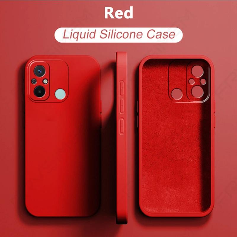 

Квадратный жидкий силиконовый чехол для Xiaomi Redmi 12C, защитные чехлы для объектива камеры Redmi 12C 12 C, противоударный чехол для телефона, задняя крышка Redmi 12C