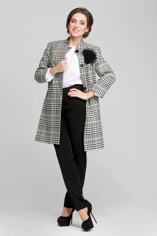 

Кардиган у клітку рукав 3/4 з підкладкою 36 білий/чорний