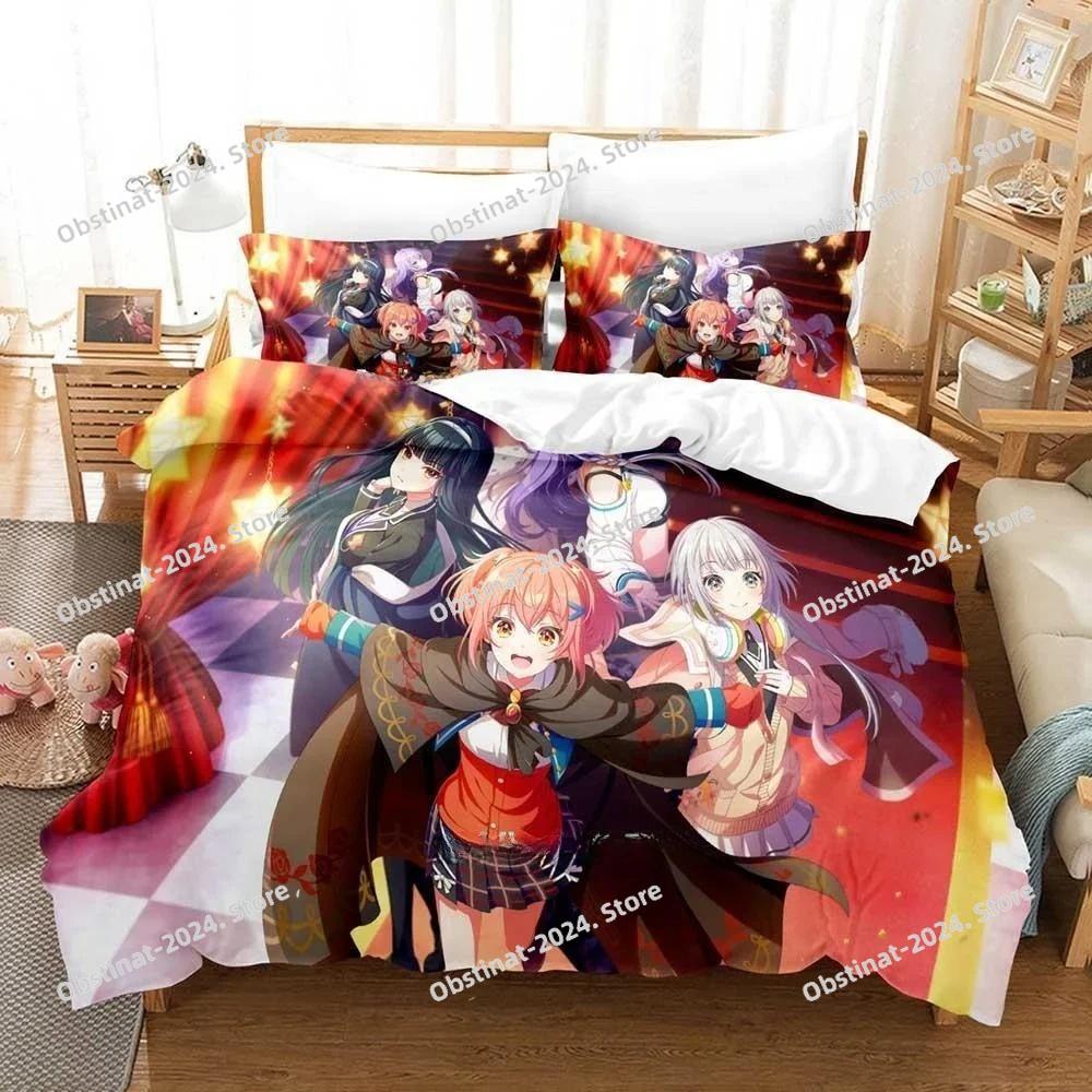 3D Print Anime Kawaii Girl World Dai Star Bedding Set Printed Duvet Cover Sheet Pillowcase Soft Quilt Cover Full Queen King Size