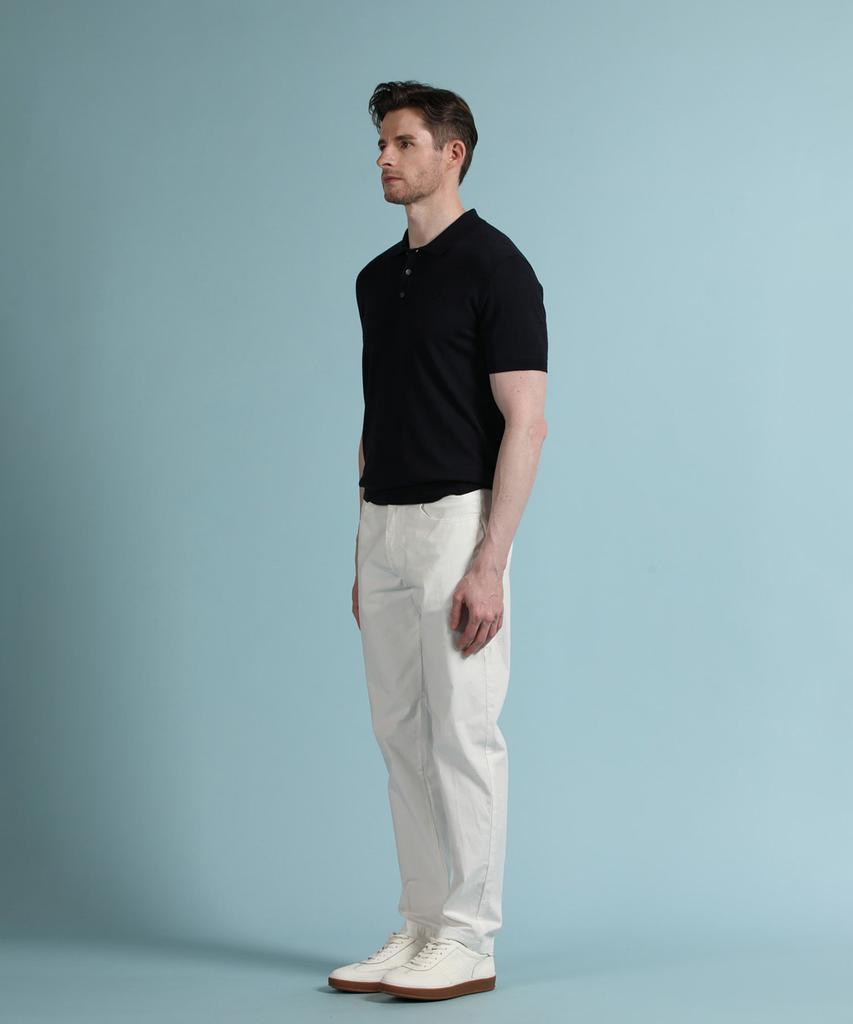 PANICALE Navy Viscose Blend Polo Knit (Type B)