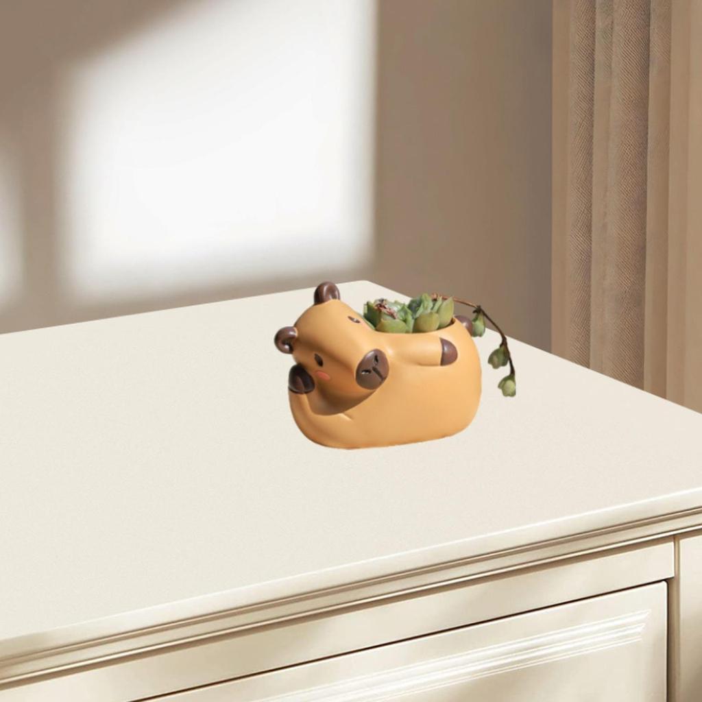 Small Capybara Flower Pot Flower Storage Container for Indoor Bedroom Home