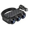 12V-24V Car Phone Charger 120W 3 In 1 Fast Charging Car Cigarette Lighter Adapter for Car DVR Dashcam USB Splitter Power Charger