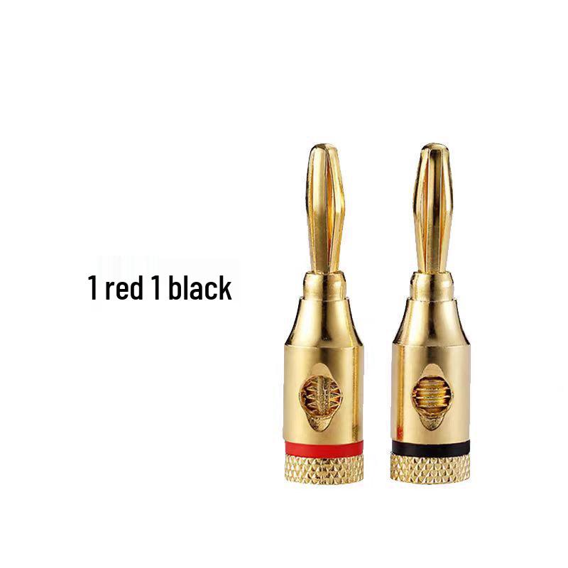 4MM Gold-Plated Pure Copper Banana Plug Speaker Audio Cable Connector