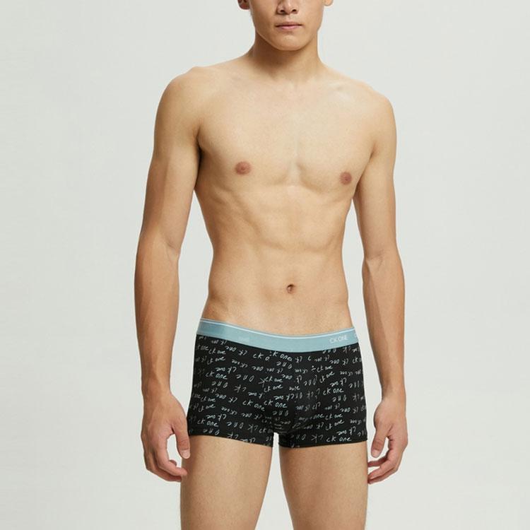 Calvin Klein Casual Geometric Print High-Waisted Boxer Briefs Men underwear Black NB2225-5UX