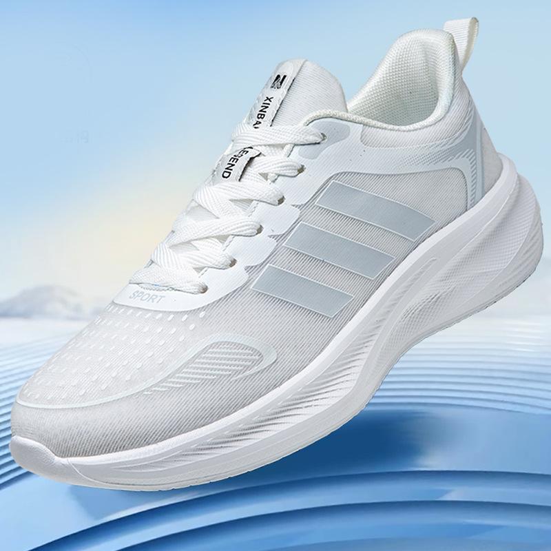 

Весна новая повседневная обувь сетка дышащая холодная липкая повседневная мода студент средней школы кроссовки легкий сила прилив обувь 38 белый